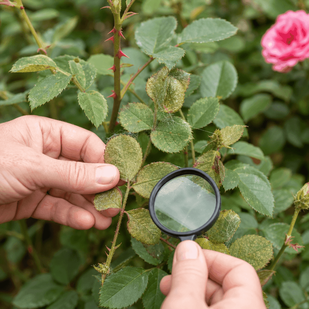 Spider mites on roses — overview