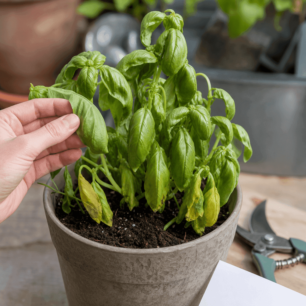 Why is my basil plant wilting — decision path