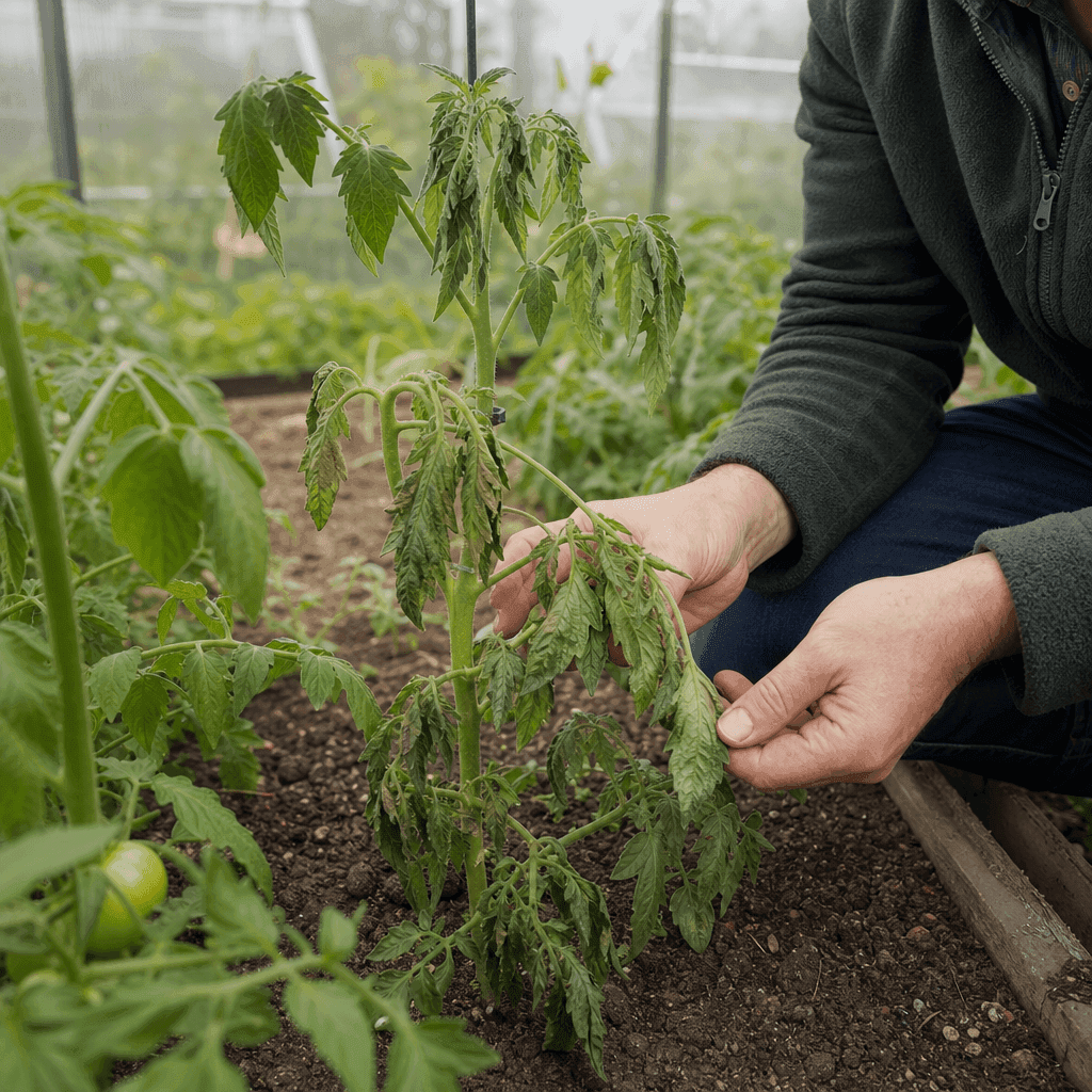 Wilting tomato plant — quick diagnosis chart