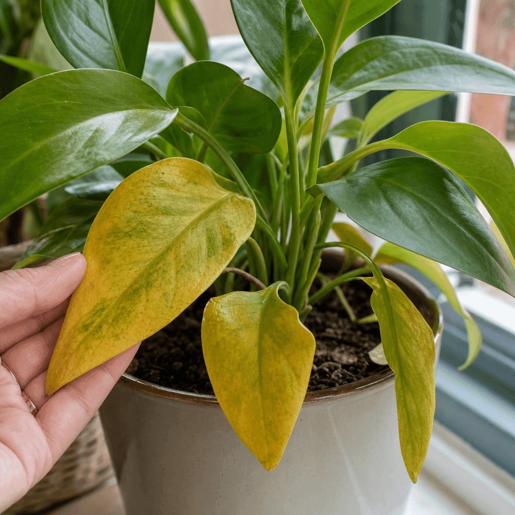 Yellow leaves on indoor plants — what to do now